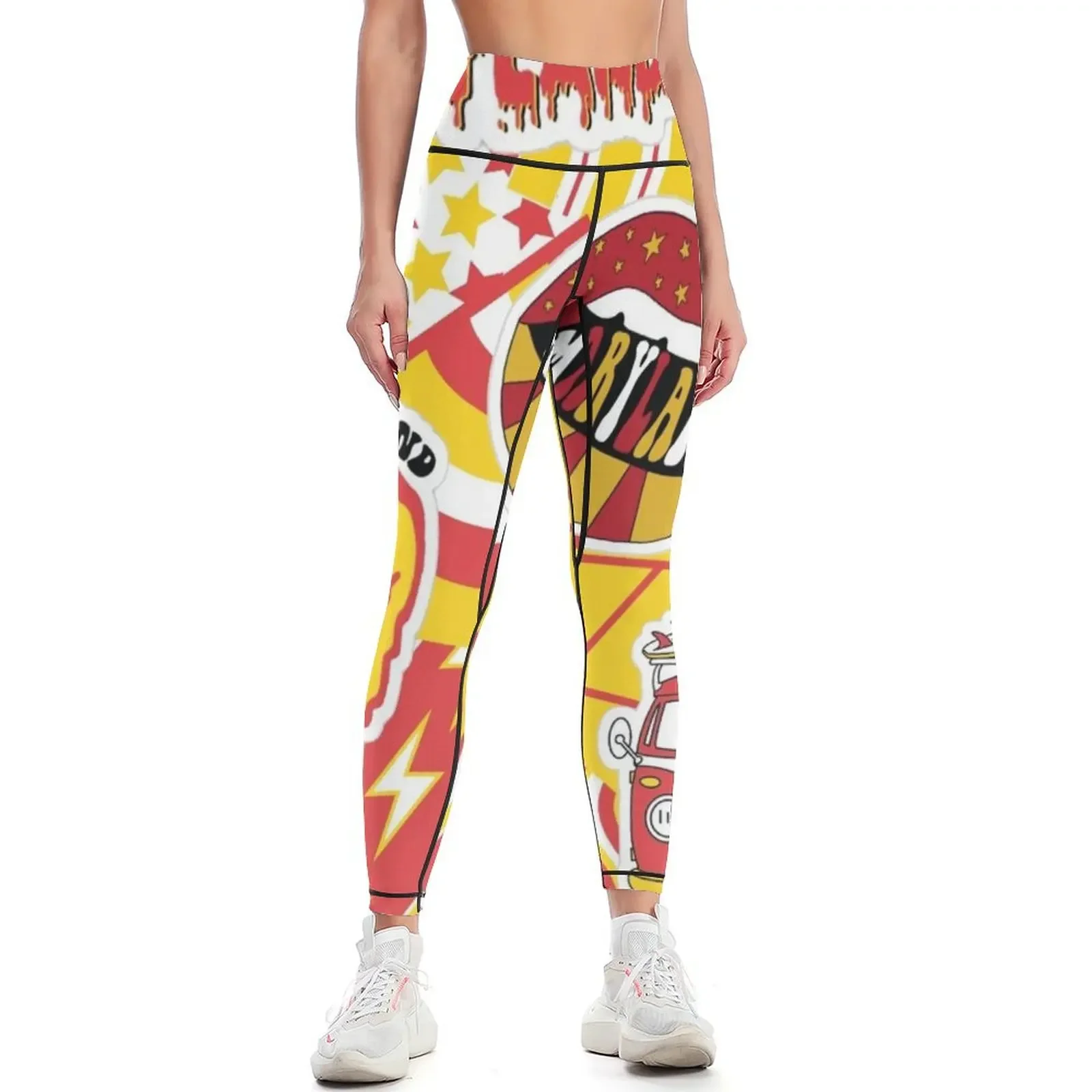 

Maryland Collage Leggings gym top Training pants workout shorts Sportswear woman gym Womens Leggings