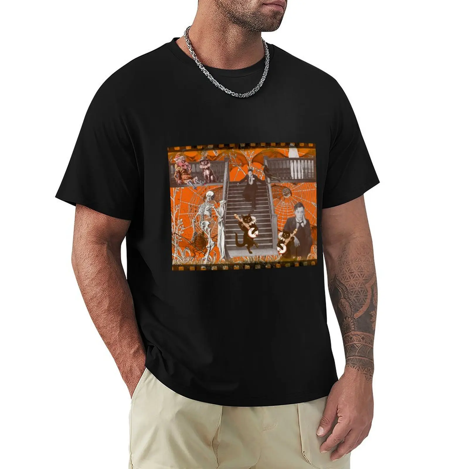 Buster and The Haunted House T-Shirt t shirt man plain T-Shirt