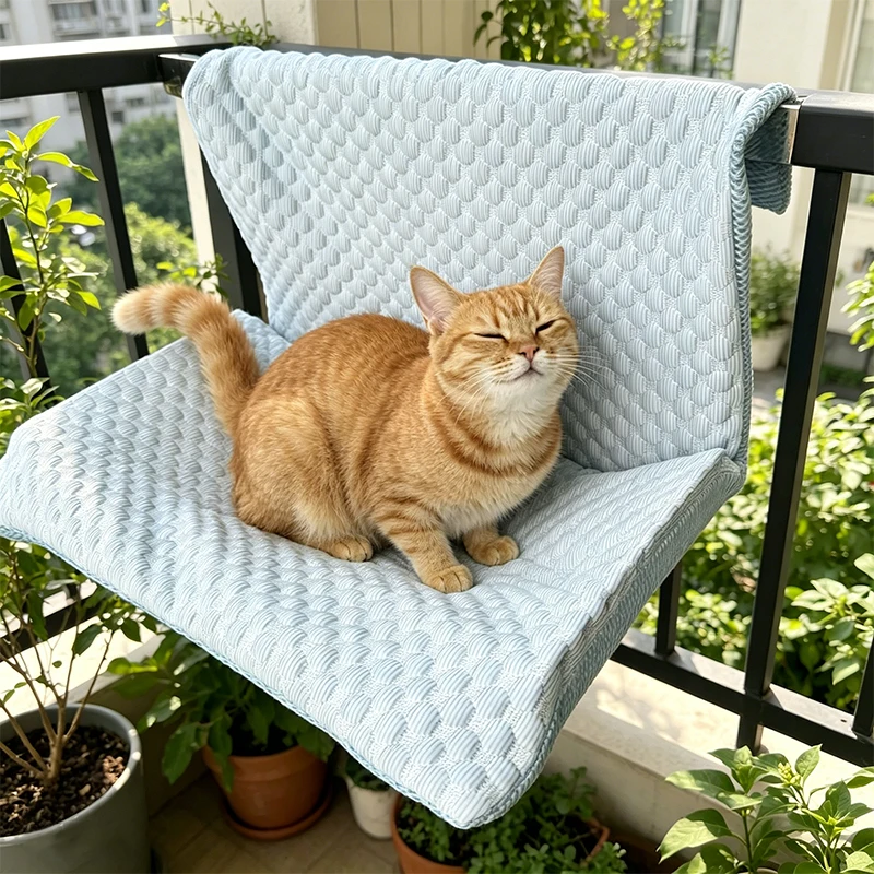 KEMORELA Summer Pet Cooling Bed Removable Washable Fits Sofa Bed Edge Windowsill Cool Cozy Soft Cushion Nest Small Dogs And Cat