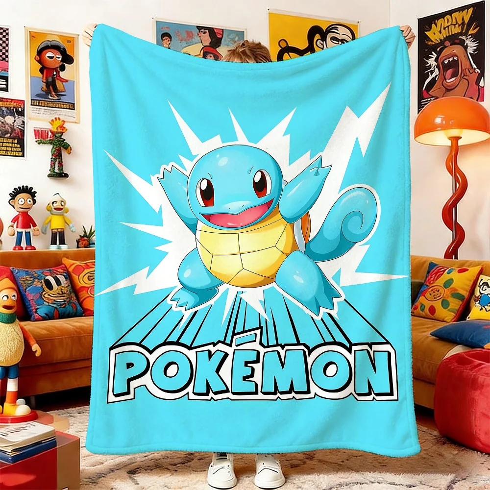 Mantas y Cobijas para Sofás, Colcha con Diseño de Pokémon, Manta de Anime para el Hogar y Decoración, Cubrecamas para Sofá, Manta para Picnic Doble