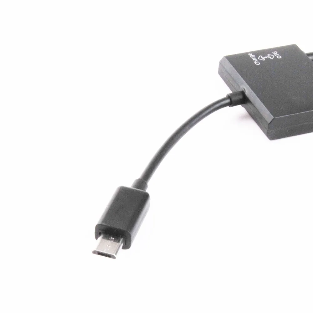 Hot 4 Port Micro USB Type-c Power OTG Extender Hub Cable Black For Android Tablet Smartphone U disk Mouse Accessories image 6