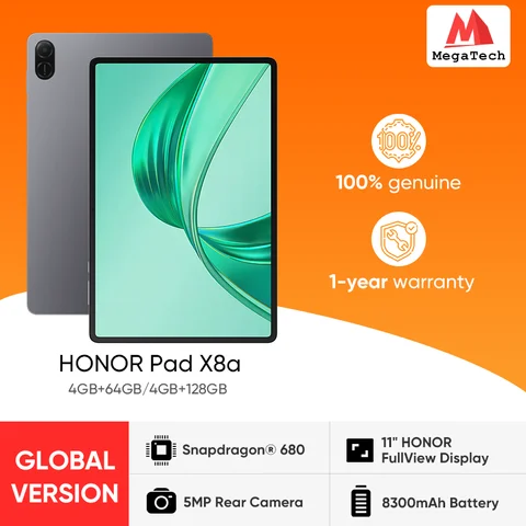 グローバル版 HONOR Pad X8a 11インチ 高リフレッシュレート アイコンフォート 8300mAhバッテリー 大音量クアッドスピーカー 音声強化