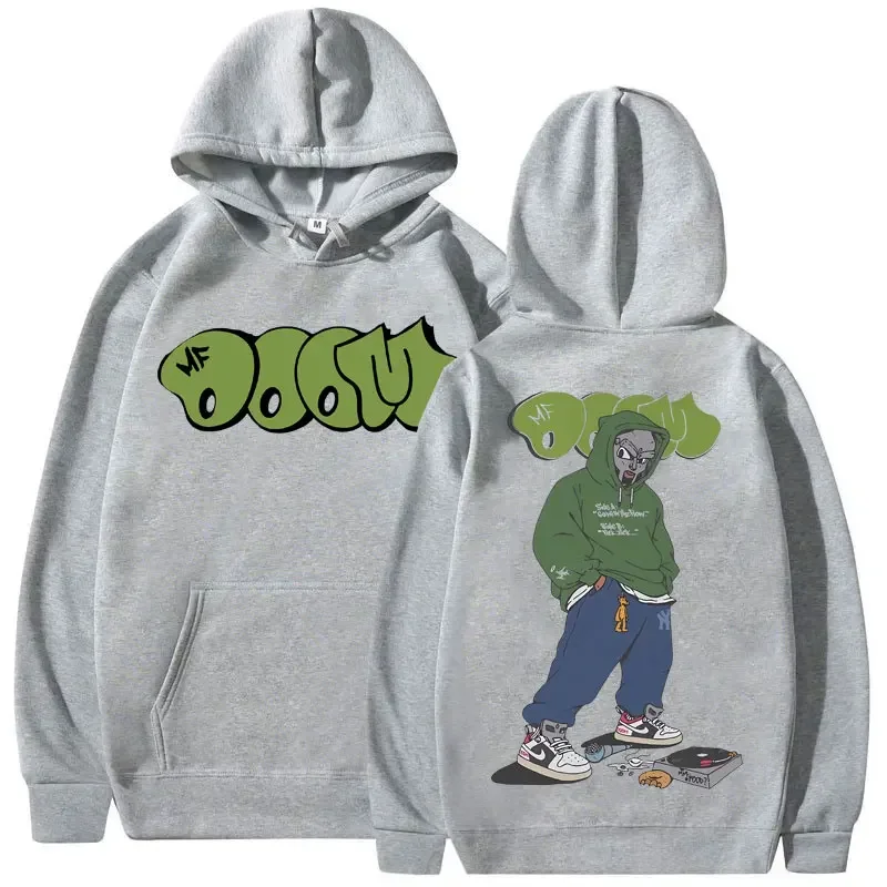 مغني الراب Mf Doom الجرافيك طباعة هوديي الرجال النساء الهيب هوب الصوف المتضخم البلوز الذكور موضة الاتجاه هوديس الرجال الشارع الشهير