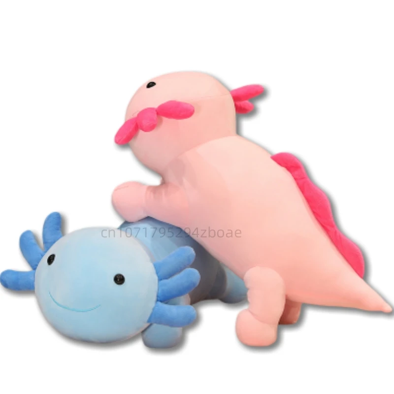 30-90cm Cute Colorful New Plush Toy Stuffed Cute Giant Axolotl Salamander Fuzzy Long Plush Fish Appeasing Long Pillow Cushion