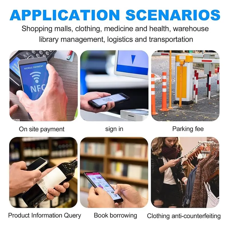 ملصقات علامات NFC قابلة لإعادة الكتابة على مدار 24 ساعة، 50 قطعة NTAG213 مستديرة، ذاكرة 137 بايت لمعظم الأجهزة التي تدعم NFC #6