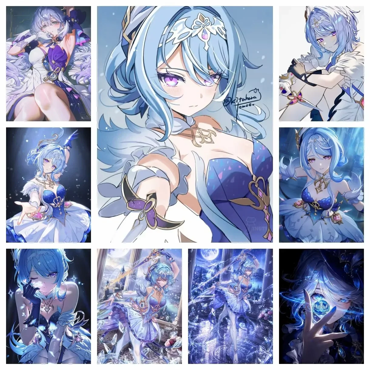 Oil Painting by Number Kit Genshin Impact Odette Anime Game Art Canvas Wall Art for Adults  Home Decor Gift