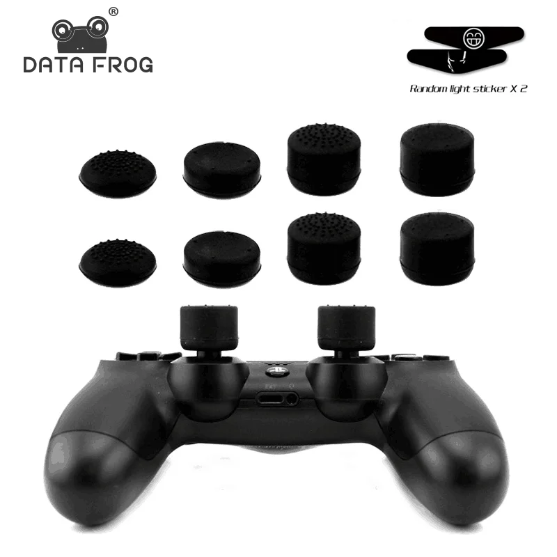 DATA FROG 8Pcs Silicone Analog Thumb Stick Joystick Grip For Xbox One/S/Series X S/Switch Pro Thumb Grips for PS5/PS4 Parts