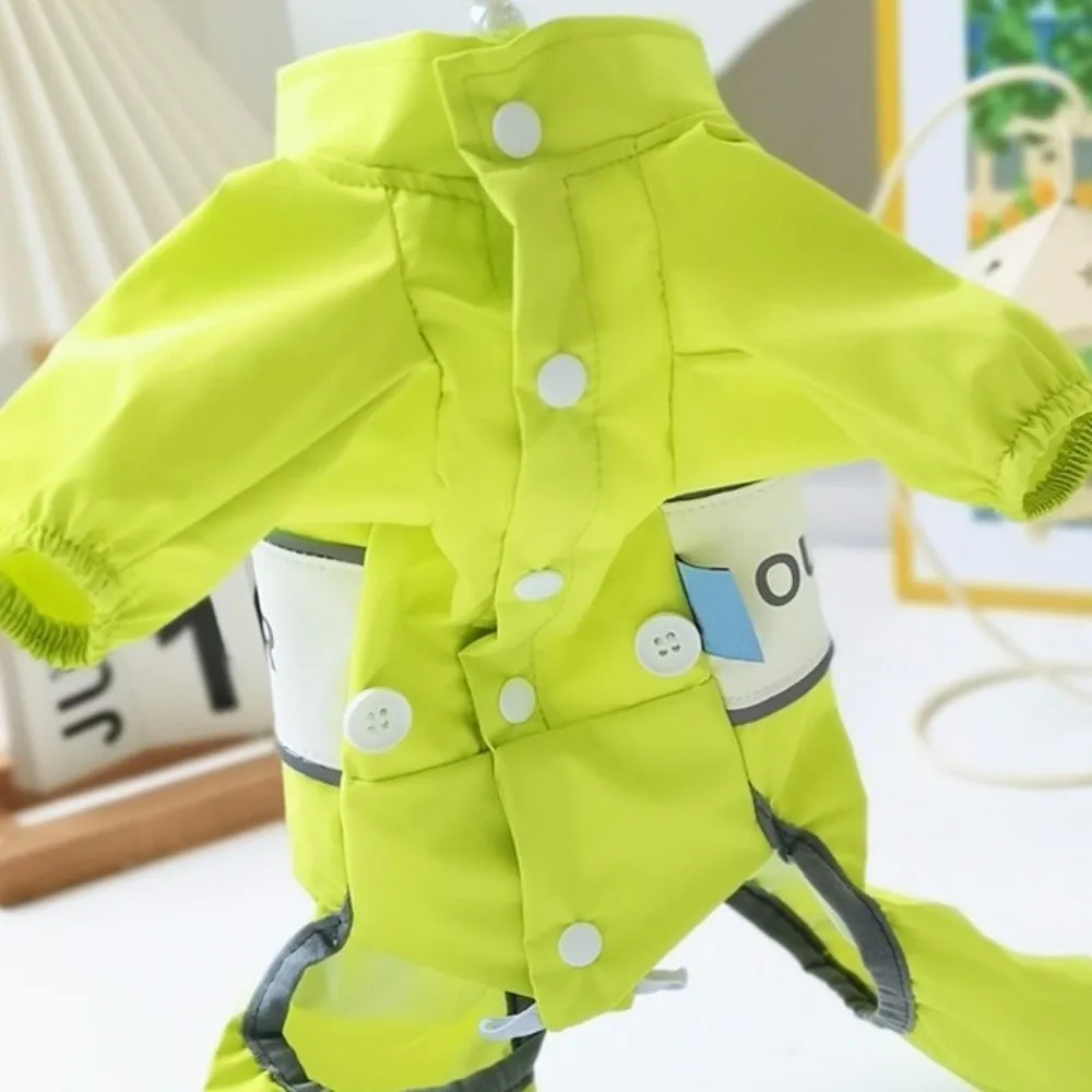 Manteau imperméable coupe-vent pour chiens, bretelles réglables avec anneau en D, couverture complète, antisalissure, manteau imperméable pour animaux de compagnie, temps de pluie