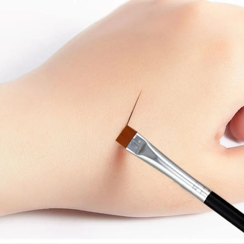 1/2/3개 초박형 플랫 눈썹 브러쉬 - 부드러운 적용을 위한 정밀한 아이라이너 및 눈썹 윤곽 미용 메이크업 브러쉬 도구