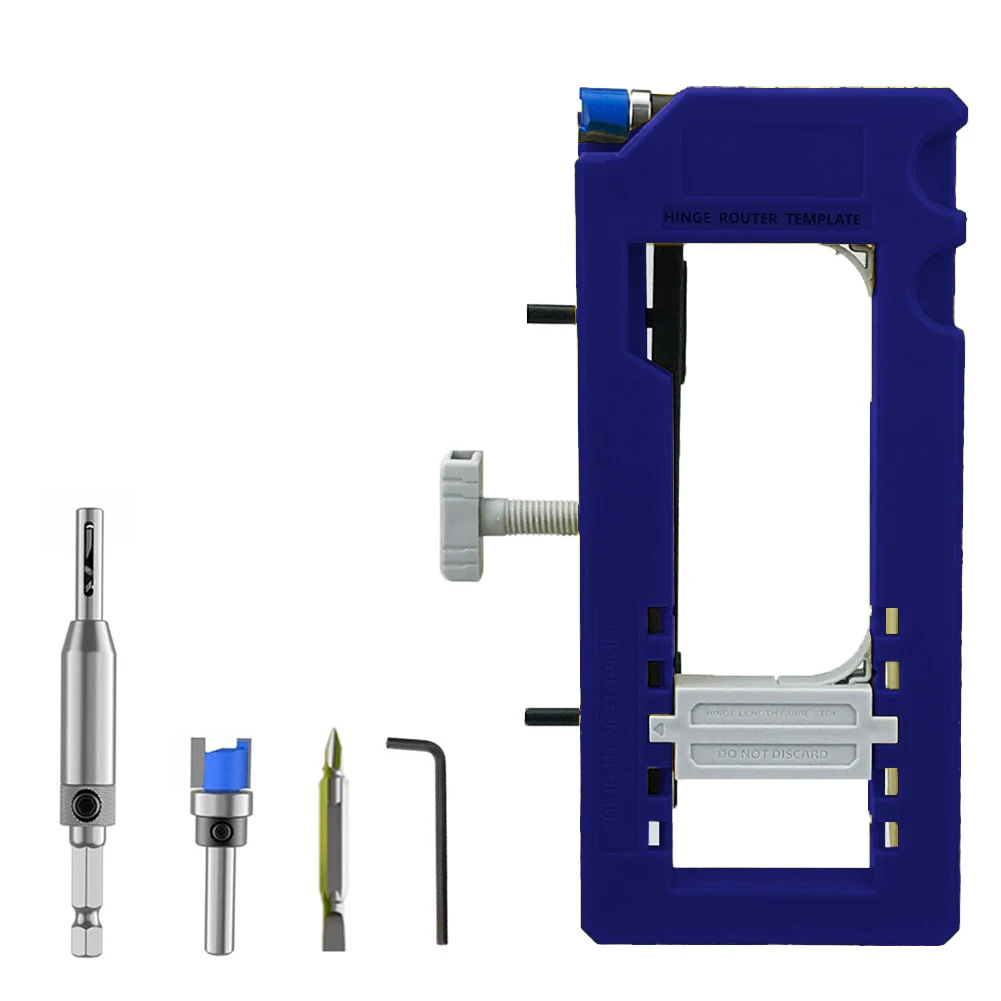 DIY Installation Blue as Shown Router Template Adaptable Hinge Length Tool Edc Hand Tool Set Comprehensive Kit