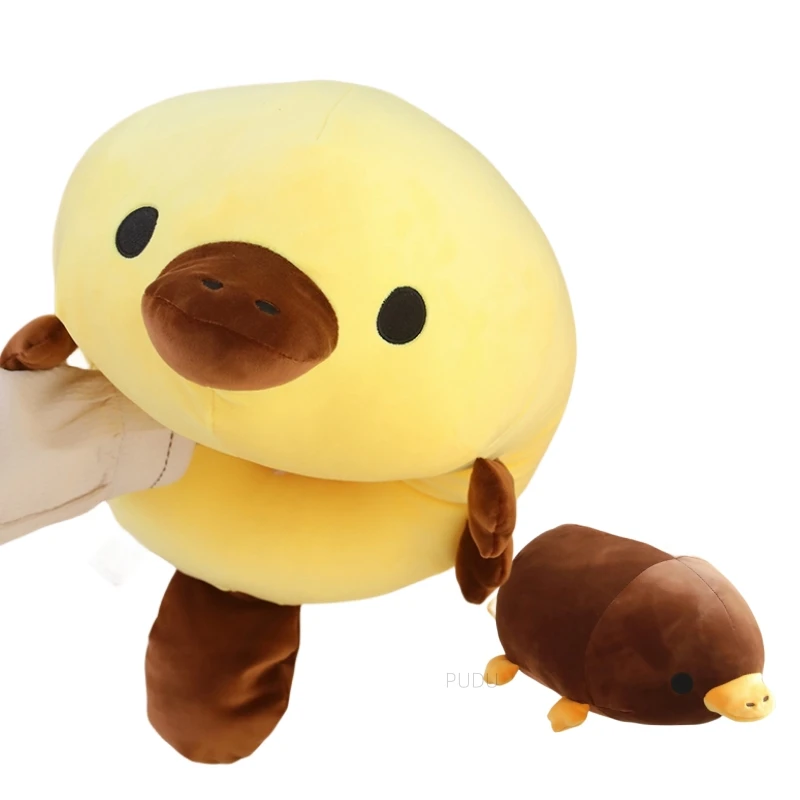 45/55cm Cartoon Lying Duck Plush Toy Stuffed Soft Animal Throw Pillow Sofa Cushion Baby Sleeping Companion Doll Girlfriend Gifts