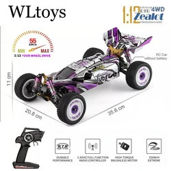 Wltoys-子供用の高速オフロードリモートコントロールカー,60km/hオフロードレーシングカー,リモート制御おもちゃ,124019 124018 1/12g,2.4