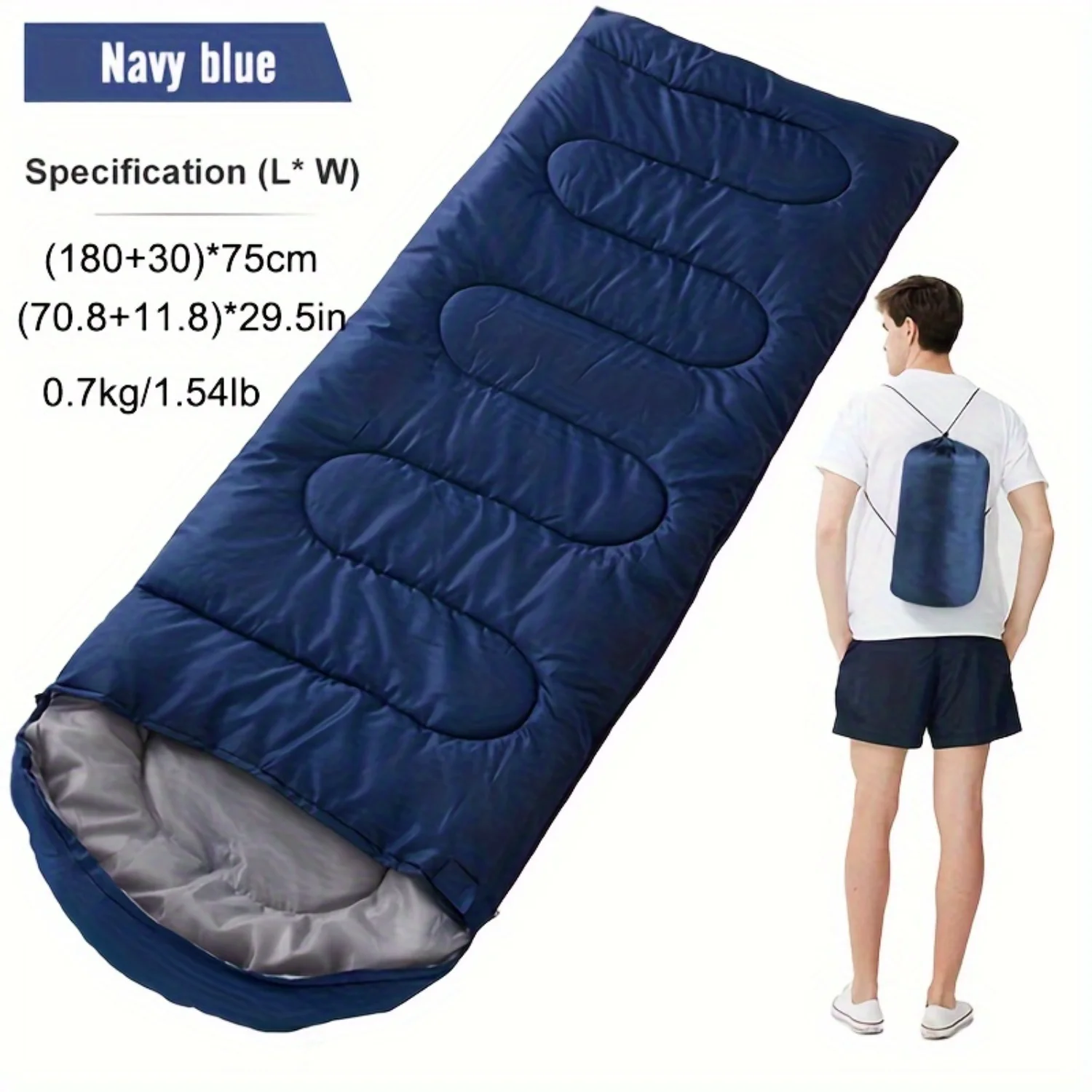 Camping Sleeping Bag For Outdoor - 3 Season Summer Spring Fall - Lightweight Waterproof Sleeping Bag For Adults- Camp Gear Equip