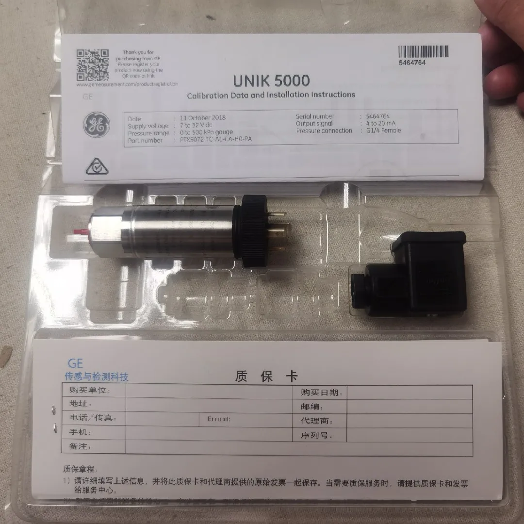 

GE Drucker UNIK5000 pressure sensor PTX5072-TC-A1-CA-H0-PA, new physical picture