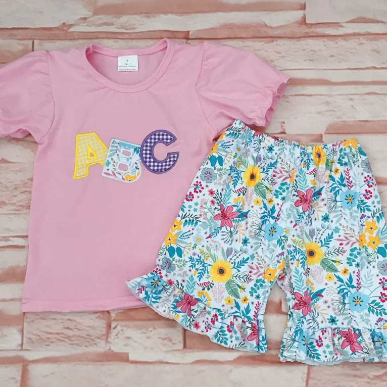 

Baby girl and baby boy clothing suits boutique clothing cute cotton material shorts and short sleeves can be wholesale