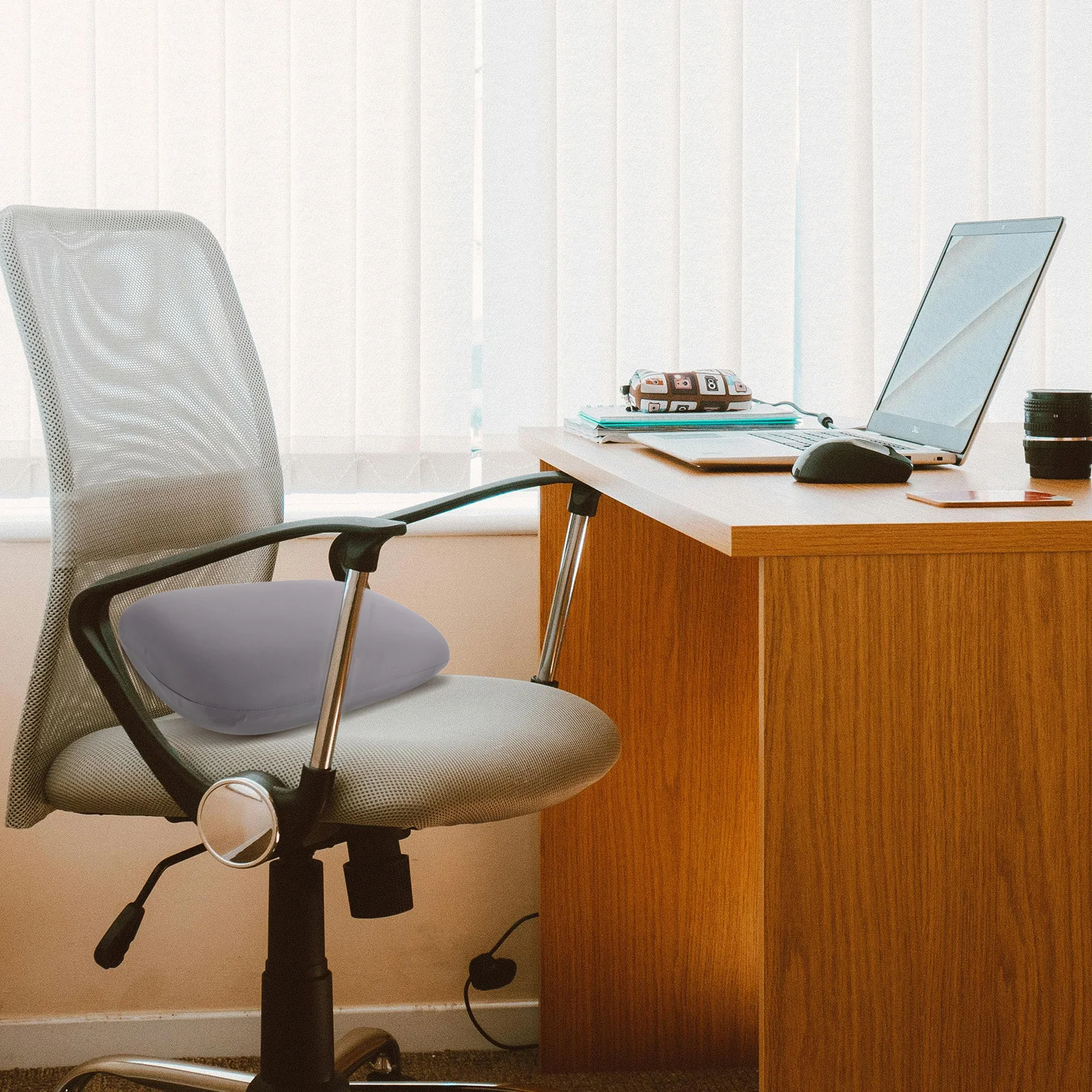 

Inflatable Travel Pillow for Camping Hiking Plane Car Trips Memory Foam Sleeping Cube Dark Grey Comfortable Portable Rest Break