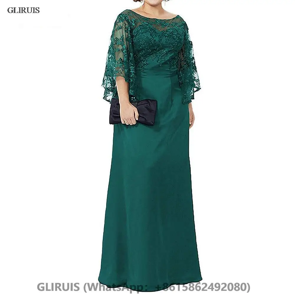 

Nowe koronkowe satynowe sukienki dla matki panny młodej Plus Size Evening Formal Gowns Long Floor Length Elegant Mother Dress A-Line Vestido