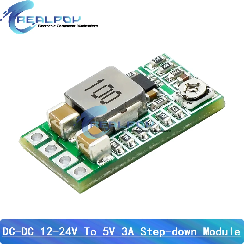 ตัวแปลงแรงดันไฟฟ้า DC 12-24V เป็น5V 3A สเต็ปดาวน์พาวเวอร์ซัพพลายโมดูลแรงดันไฟฟ้าปรับได้97.5% 1.8V 2.5V 3.3V 5V 9V 12V