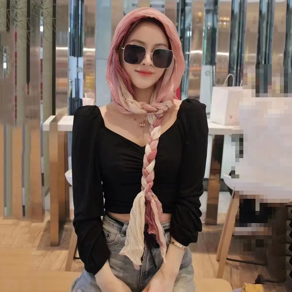 Schals Mütze Schal Mütze Stirnband Hüte Muslimische Baotou Mütze Sonnenschutz Schal Kopftuch Sonnenschutz Turban