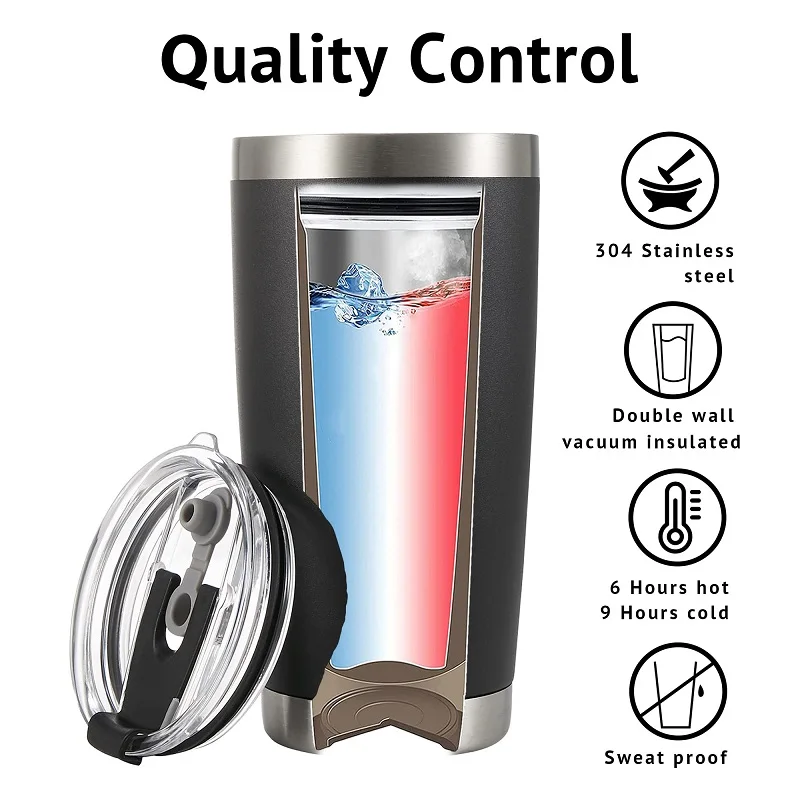 20oz Customized Tumbler With Lid Stainless Steel Vacuum Insulated Double Wall Travel Cup Protable Cold And Hot Coffee Car Mug