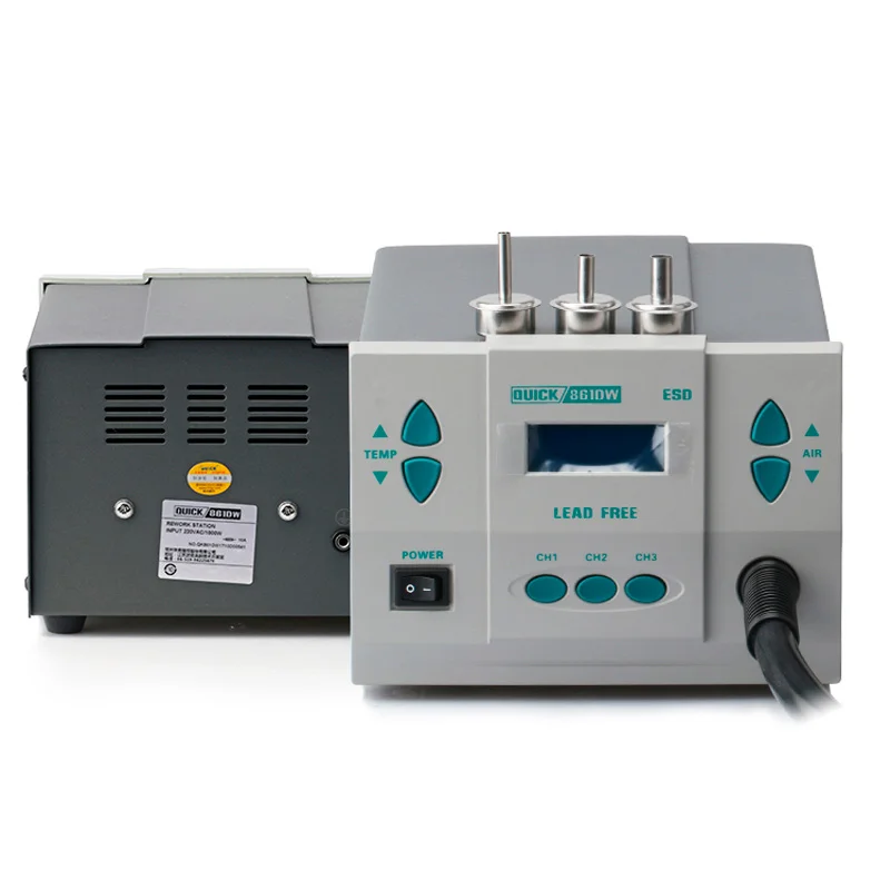 Original 1000W 220V/110V QUICK 861DW Heat Gun Lead Free Hot Air Soldering Station Microcomputer Temperature Rework Station view 4