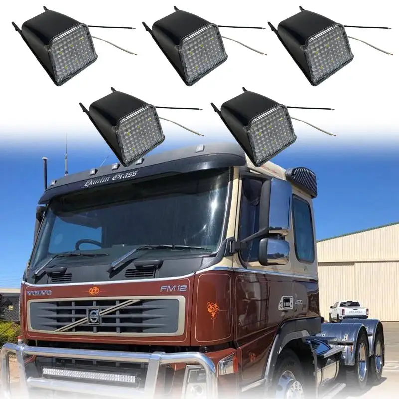 5 x 24V White Yellow LED Cab Roof Marker Lights For Volvo Truck FH FM NH FH12 FH16 FM9 OEM 20425484 20398824