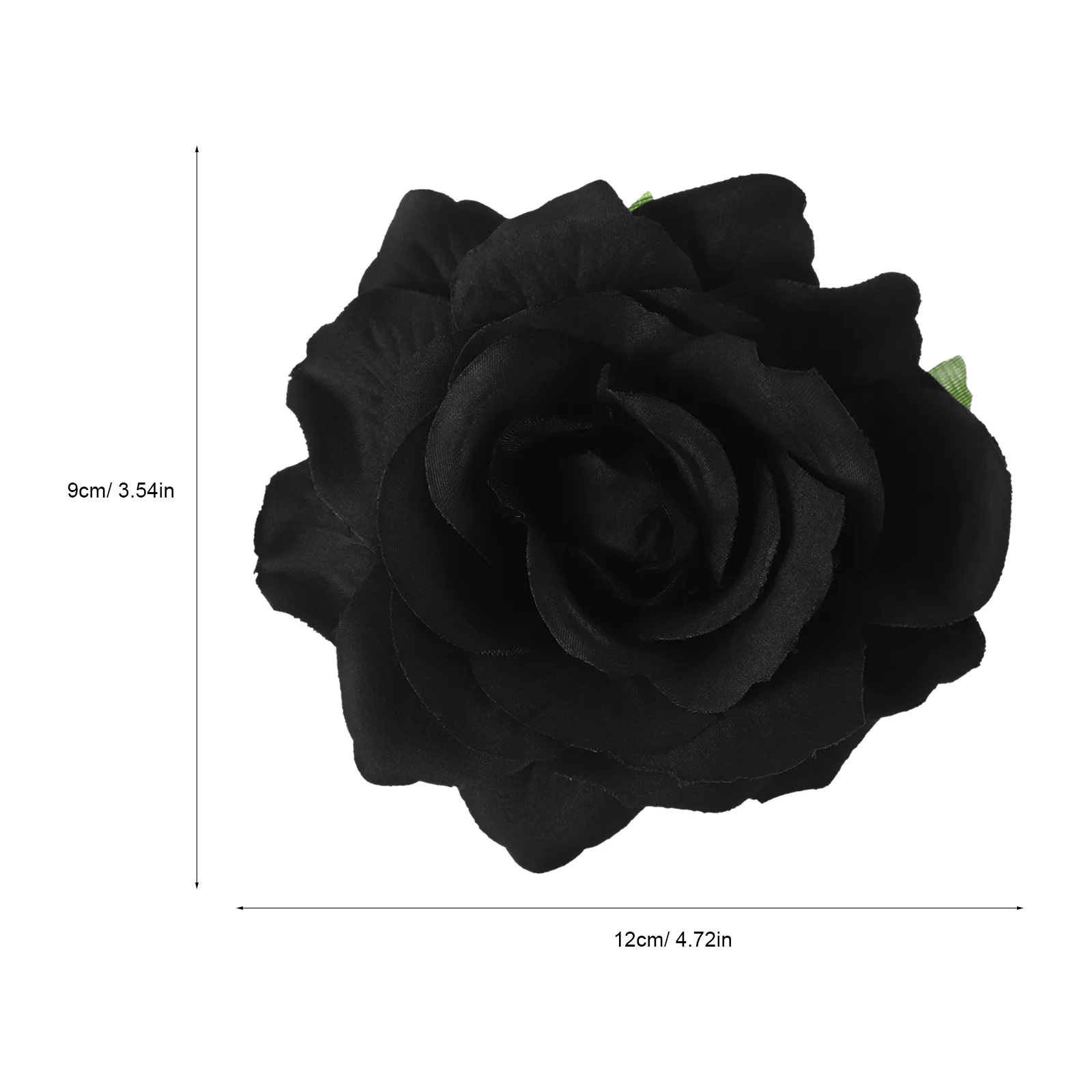 4 Pcs Flower Hair Clips Black 4-Pack Gothic Rose Flowers for Bow Barrettes Wedding Accessories Roller Women