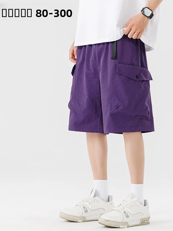 

Мужские летние тонкие повседневные шорты больших размеров, удобные, свободного кроя, из полиэфирного волокна, быстросохнущие, прямого силуэта.