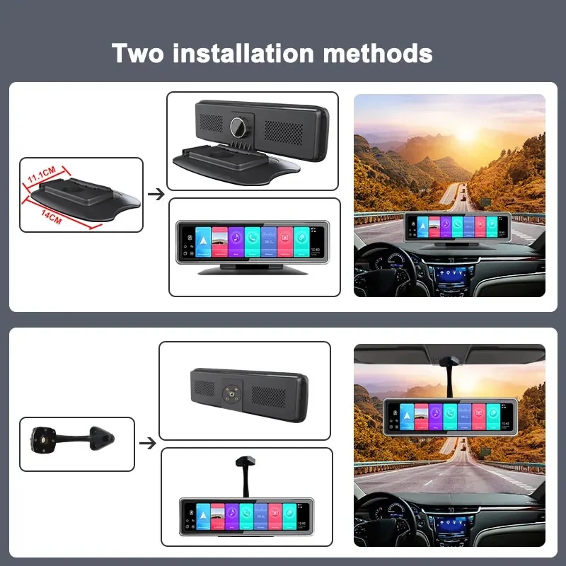 4 Cameras 4G Android 9.0 Car DashCam Video Recorder 12