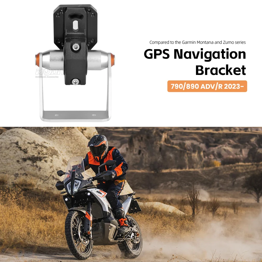 2024 For 790 Adventure 890 Adventure R/Rally 890 2023-UP Motorcycle Adjustable GPS Phone Mount Navigation Holder Bracket