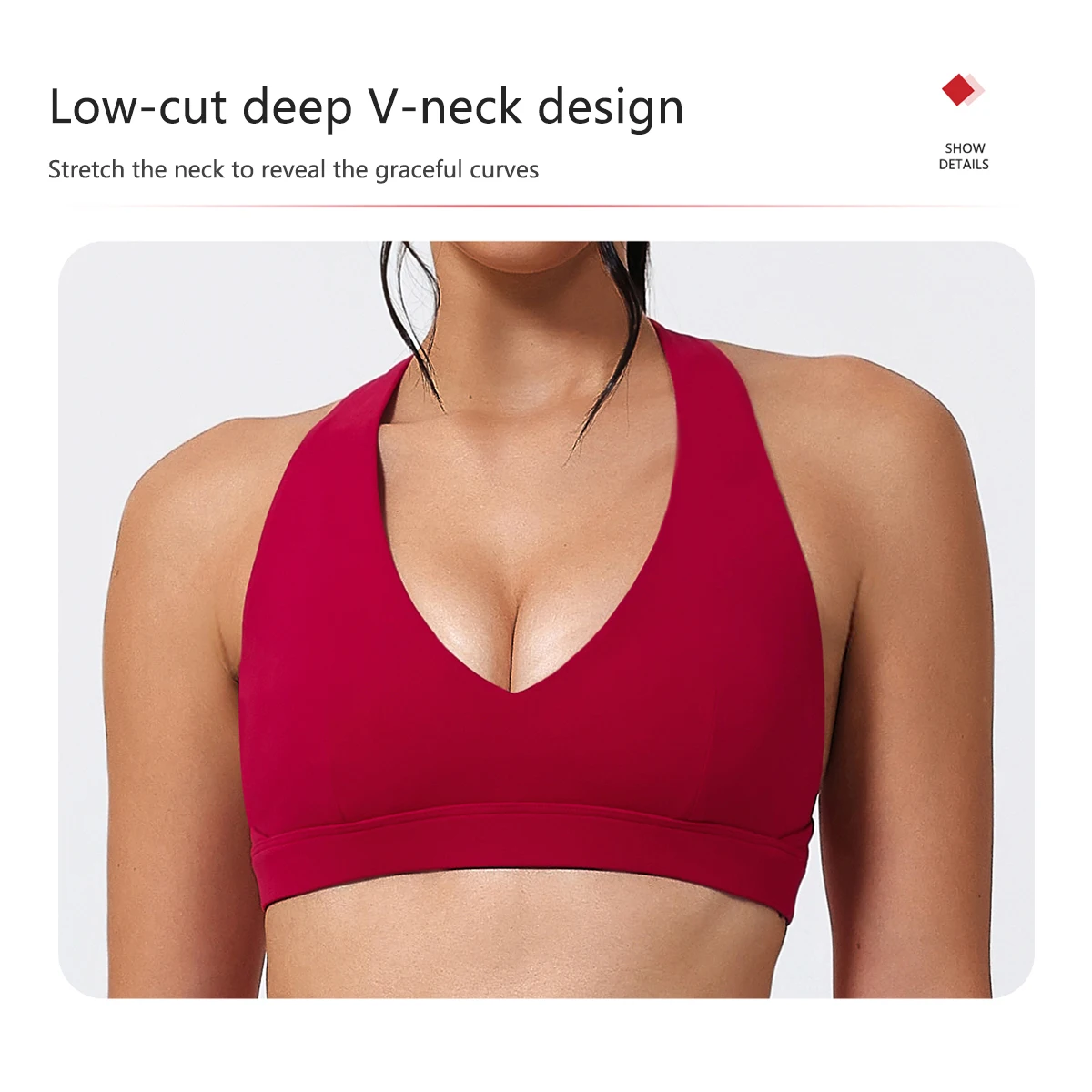 Hearuisavy Sommer-Sport-BH für Damen, Pilates, Yoga, Gymnastikunterwäsche, Laufen, stoßfest, atmungsaktiv, schnell trocknend, Fitness-Top für Mädchen – Detail 6