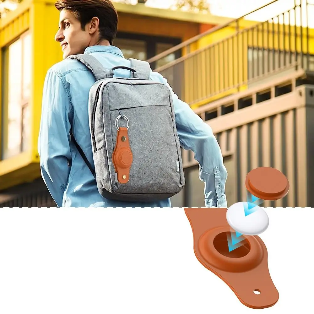 정리함 키 체인 실리콘 케이스, 방수 키체인 커버 액세서리, 에어태그용 소프트 키 체인 링 거치대, 신제품