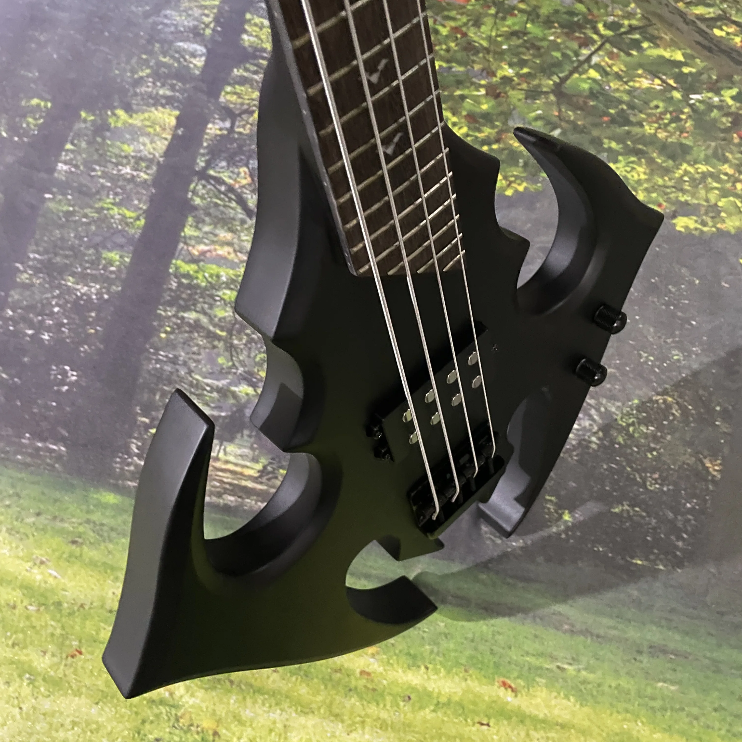 4s باس بات الجسم الكهربائية باس روزوود فريتس جميع الأجهزة السوداء 4 سلاسل ماتي الجسم الغيتار #4