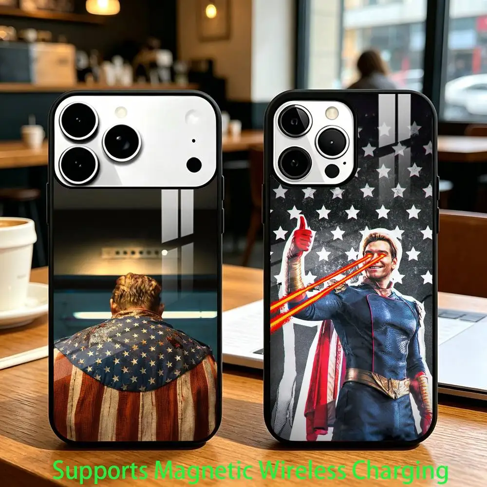 H-Homelander T-The Boys Phone Case For iPhone 18 17,16,15,14,13,12,Plus,Pro Compatible with magnetic wireless charging