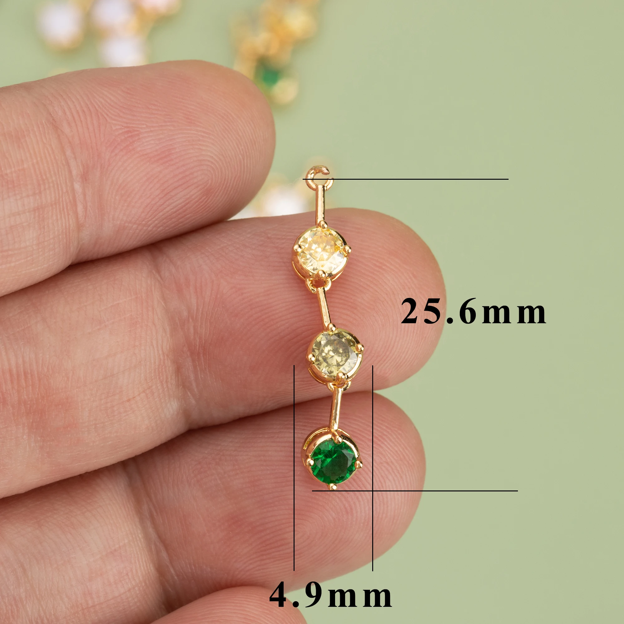 YEGUI MB18,jewelry accessories,nickel free,18k gold rhodium plated,copper,zircons,charms,diy pendants,jewelry making,6pcs/lot