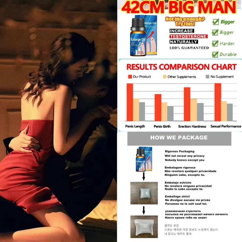 XXS Ingrandimento del pene, ispessimento e crescita permanenti, miglioramento dell'erezione del pene maschile, ingrandimento del pene grande, XXXXXL maschile