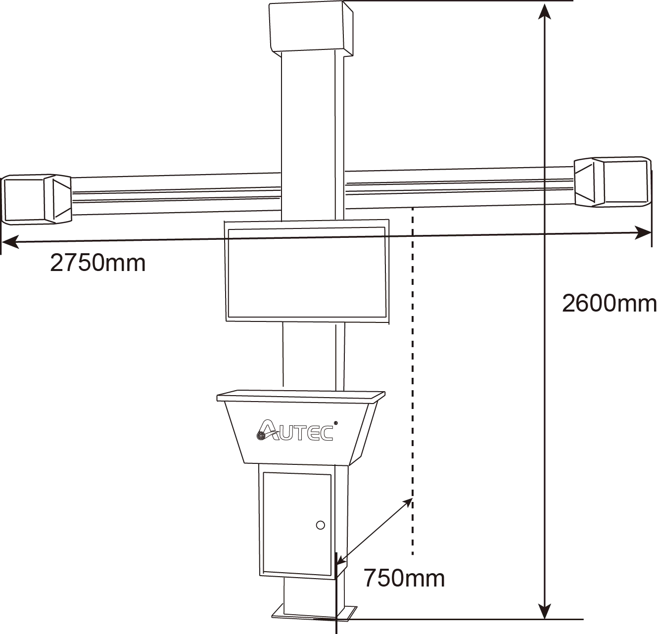 ATW-A30 3D Wheel Alignment Machine Wheel Aligner Safety Protection Mechanism