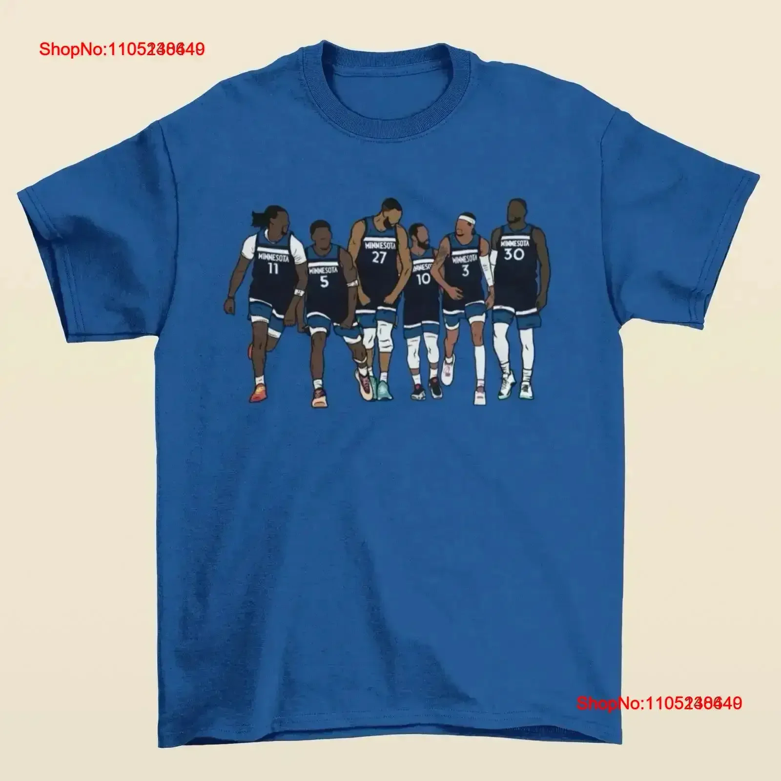 Naz Ant Rudy Conley McDaniels Randle Minnesota Basketball T Shirt vintage Washed Breathable Casual homme graphic Slightly