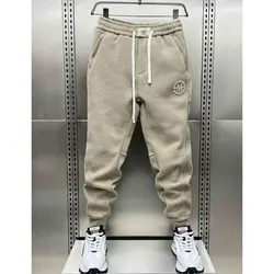 American Men's Casual Pants High-quality Cotton Trousers for Autumn Winter Daily Casual Men's Wear Large-size Loose Sweatpants