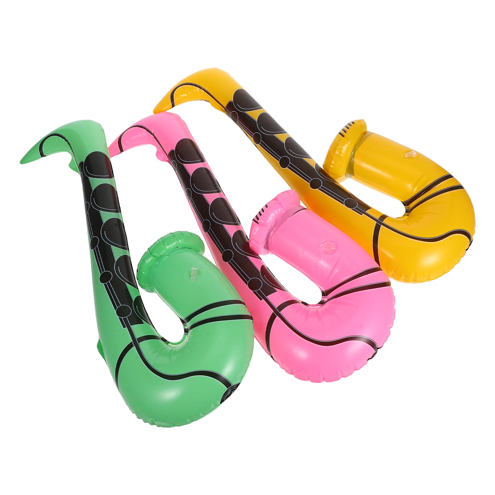 

3pcs Inflatable Saxophone Balloons Music Party Decorations Photo Booth Props Fun Toys for Kids Birthday Celebrations