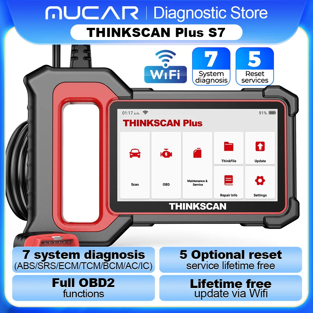 

THINKCAR Thinkscan Plus S7/S6/S4 OBD2 Diagnostic Tools Transmission /ABS/SRS Diagnosis Code Reader Automotive obd 2 Scanner