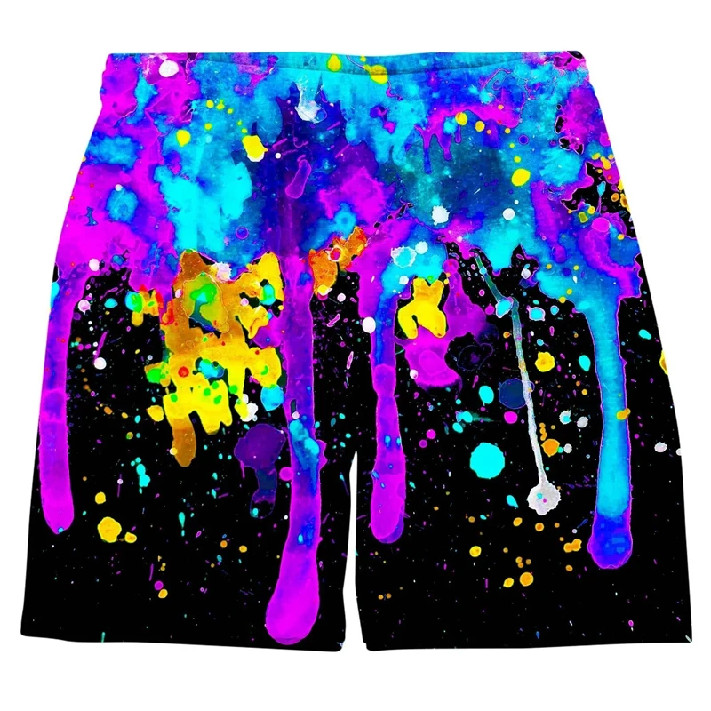 Men\'s Swimwear Shorts Oil Painting Harajuku 3d Surfing Board Shorts Casual Beach Mens Trunks Masculina Swimsuit Sports Pants 4XL