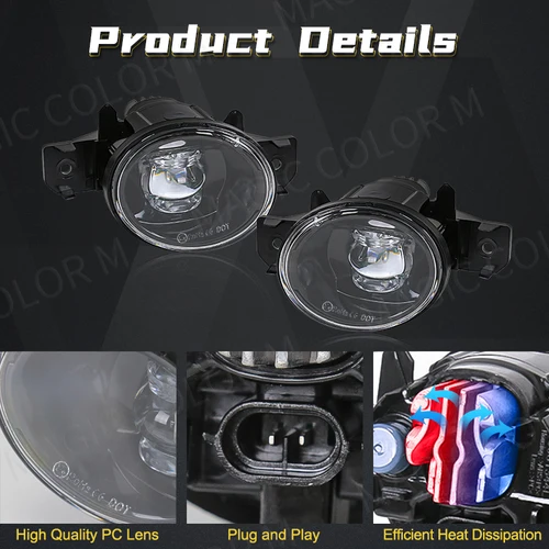 Imagen 2 del producto 2 uds luces antiniebla de coche luces de circulación diurna de parachoques delantero DRL para Nissan x-trail Altima Sylphy Almera QASHQAI March Pathfinder 12V