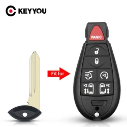 KEYYOU 1PCS Uncut Blank Insert Emergency Car Key Blade for Chrysler 300 C Grand Voyager Dodge Grand Caravan Ram Journey for Jeep