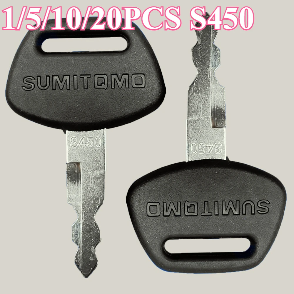1/5/10/20Pcs S450 for Sumitomo Excavator Key Heavy Equipment Ignition Keys