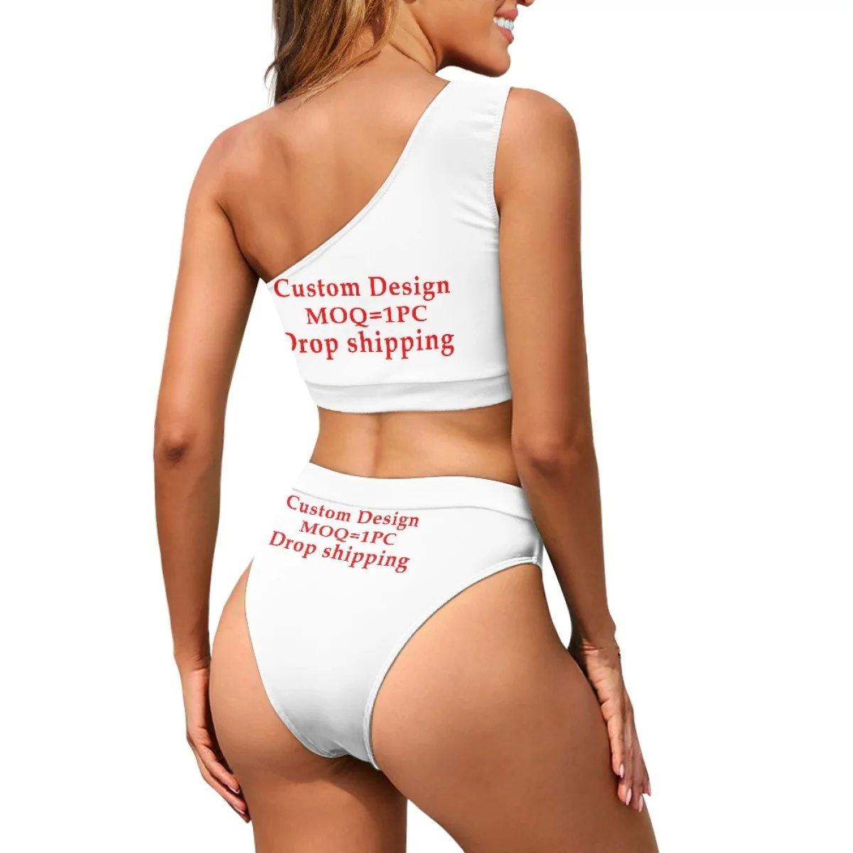 طباعة حسب الطلب صور مخصصة عامة مخصصة صورة DIY دروبشيبينغ مثير مجموعة البكيني ملابس السباحة النساء بركة ملابس السباحة تنفس