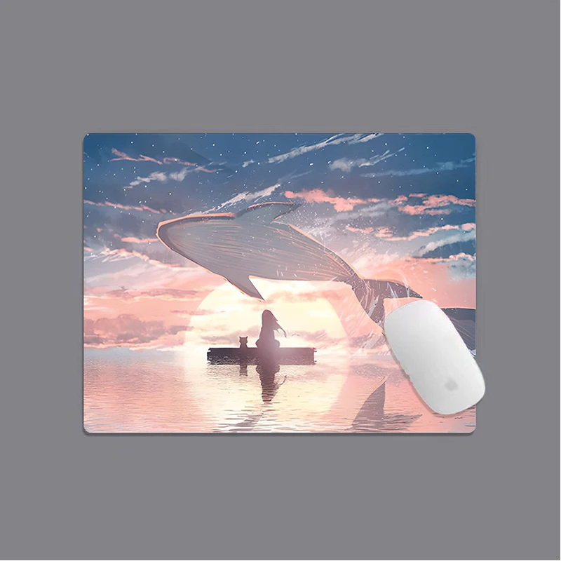 Lovely Scenery landscape Small XS Rubber Mousepad For PC Gamer Desktop Decoration Office Game Mat Deskmat Rug With Stitched Edge