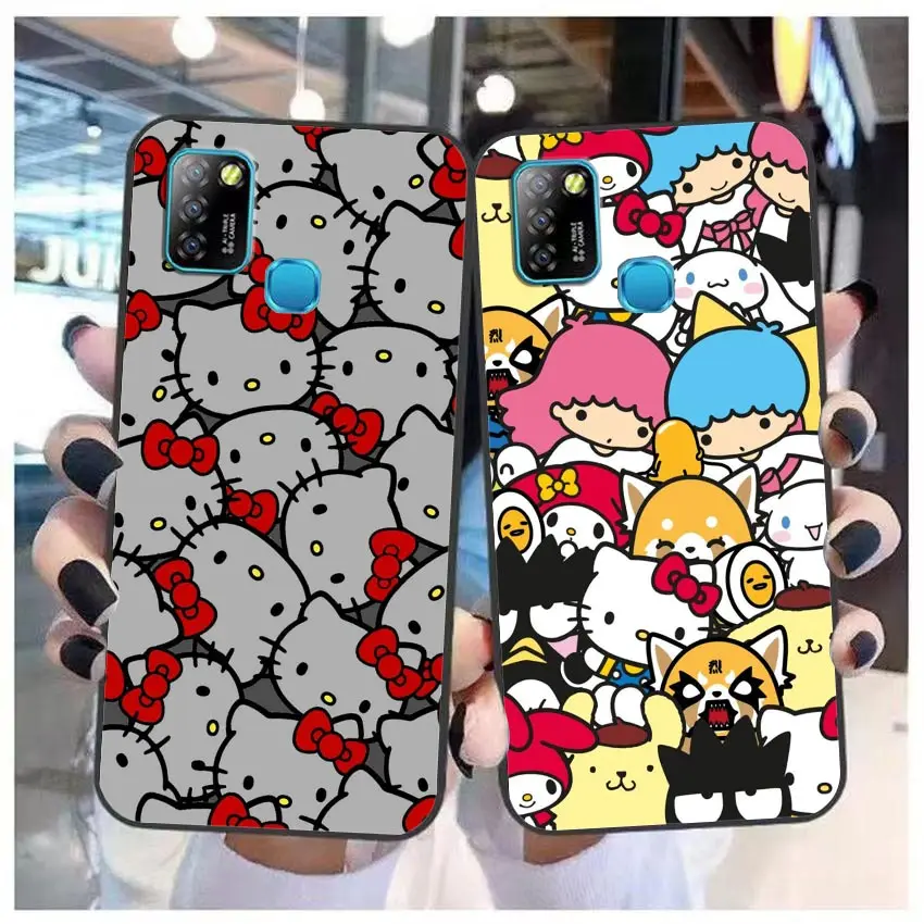 Funda Case For Infinix TECNO CAMON 19 16 ZERO X NEO 20 8 POVA 4 NEO2 NOTE 12 11 10 8I Pro 5G Case Anime Cute H-Hello K-Kitty Cat