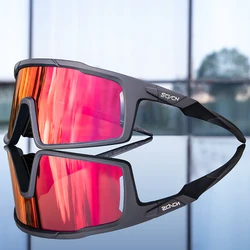 SCVCN Men's Sunglasses Polarized Cycling Glasses Photochromic Sun Glasses for MTB UV400 Goggles Woman Bike Bicycle Cycle Eyewear