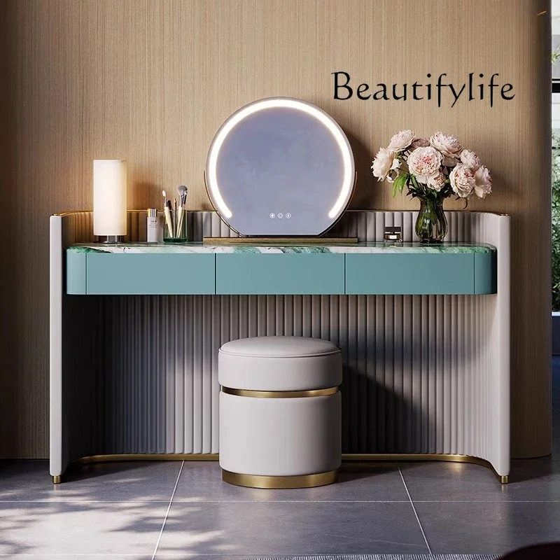 

Dresser Italian fashion villa large flat layer designer marble high sense light luxury makeup table